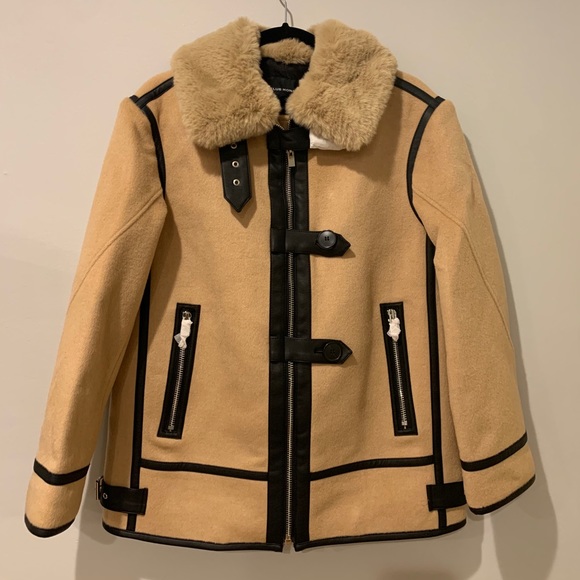Club Monaco Mixed Media Moto Jacket 